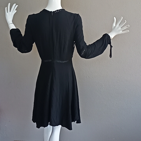 Sass Bohemian little black dress with lace size 10 - Picture 6 of 9